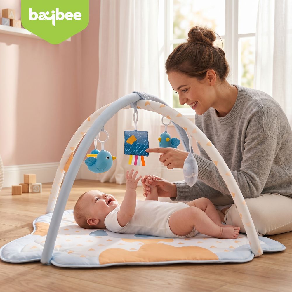 Baybee - Nurture Baby Play Gym & Activity Mat - Blue
