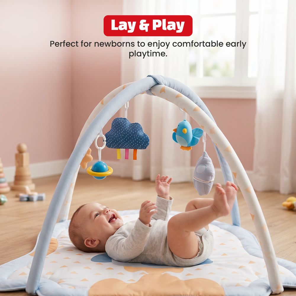 Baybee - Nurture Baby Play Gym & Activity Mat - Blue