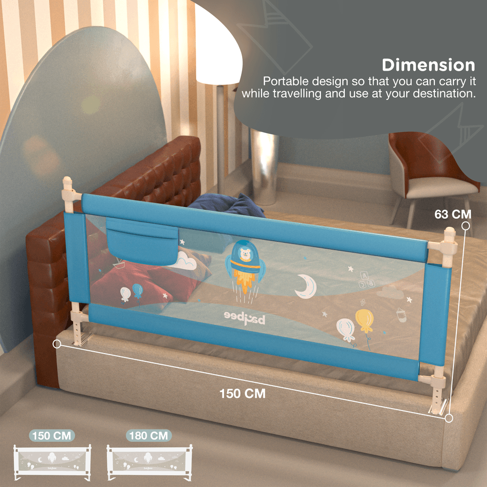 Baybee Baby Safety Bed Rail Guard - MultiColor