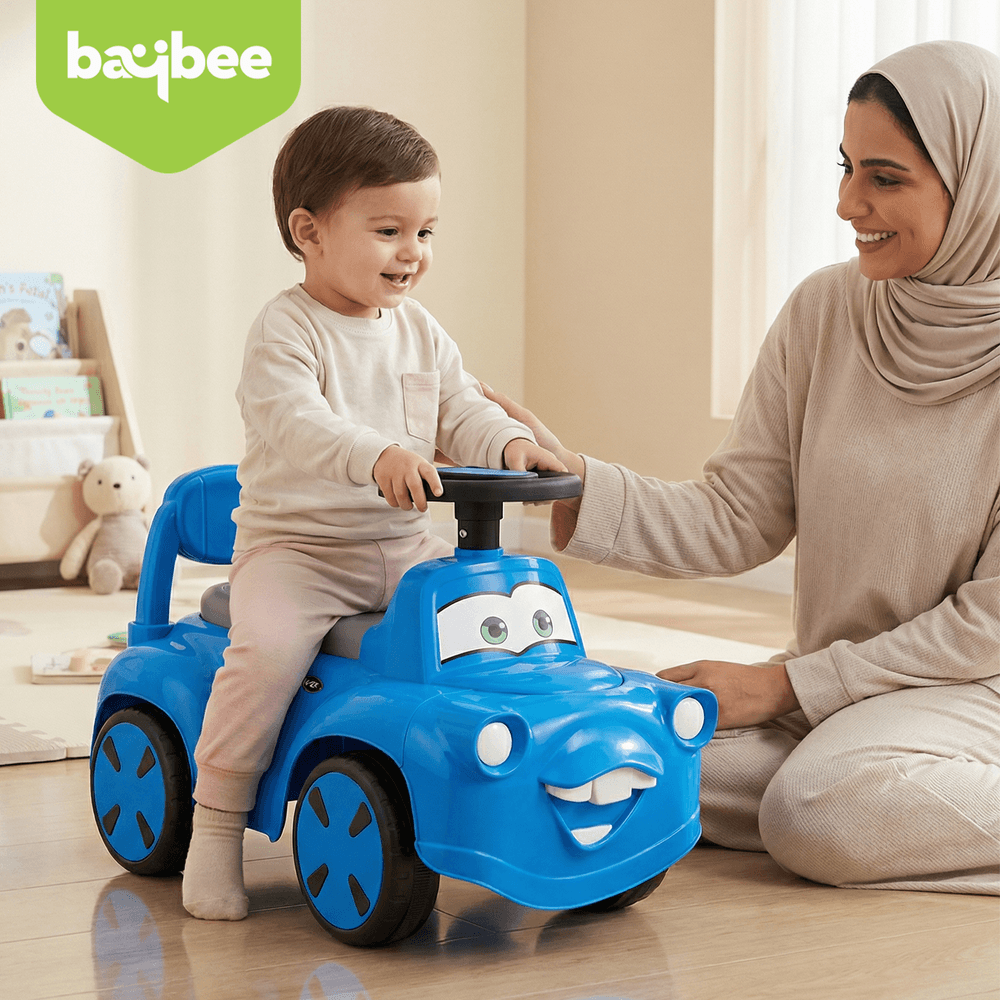 Baybee 2-in-1 Baby Ride-on Car With Push Handle, Lights & Music