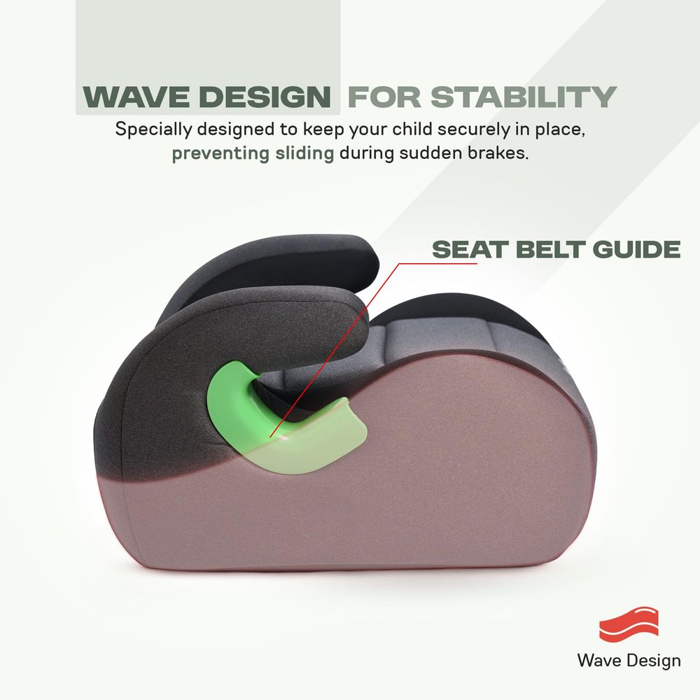 Baybee - Baby Booster Car Seat Without Isofix - Grey