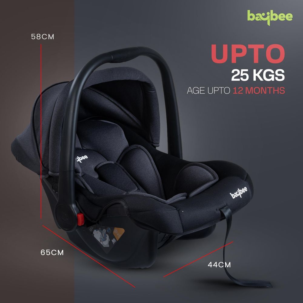 Baybee - 3-In-1 Baby Carry Cot - Black
