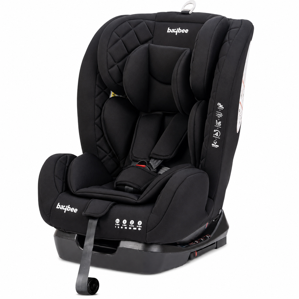Baybee - Baby Convertible Car Seat With Isofix - Pure Black