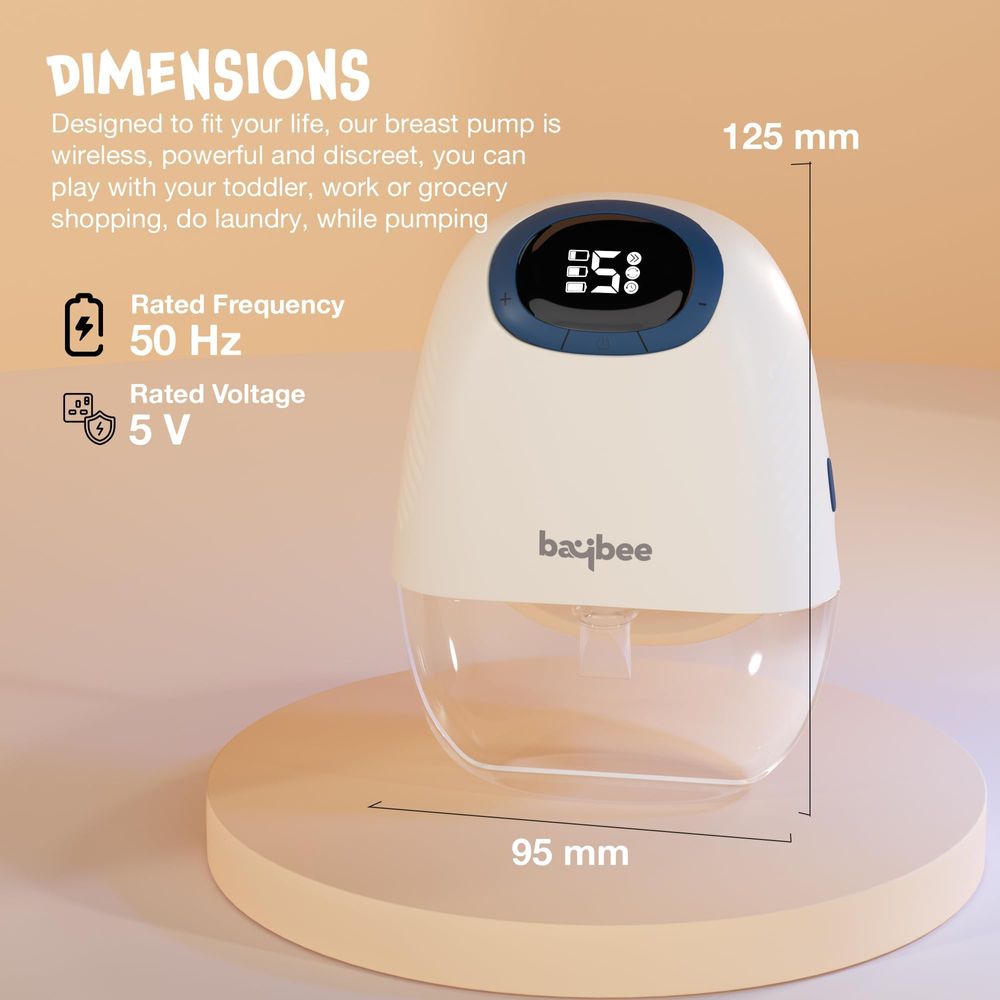 Baybee - Wearable Electric Breast Pump - White