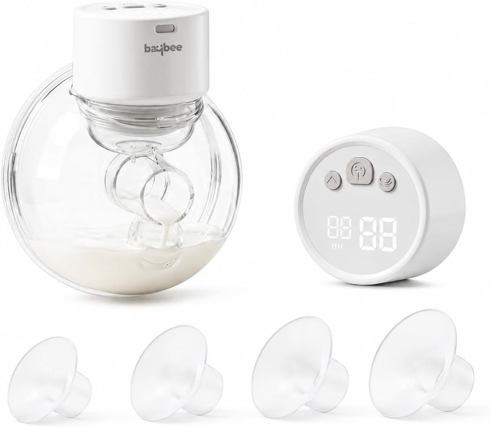 Baybee - Electric Wearable Breast Pump - White - 150 ml
