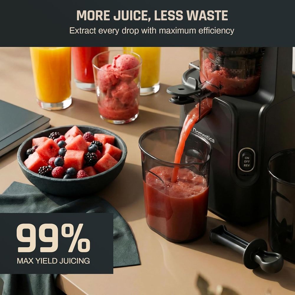Domestica - Dripdrop Pro Cold Press Slow Juicer - Black - 400 W