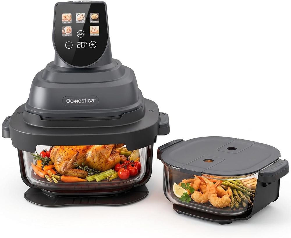 Domestica - Aerion 5-in-1 Dual Glass Bowl Air Fryer