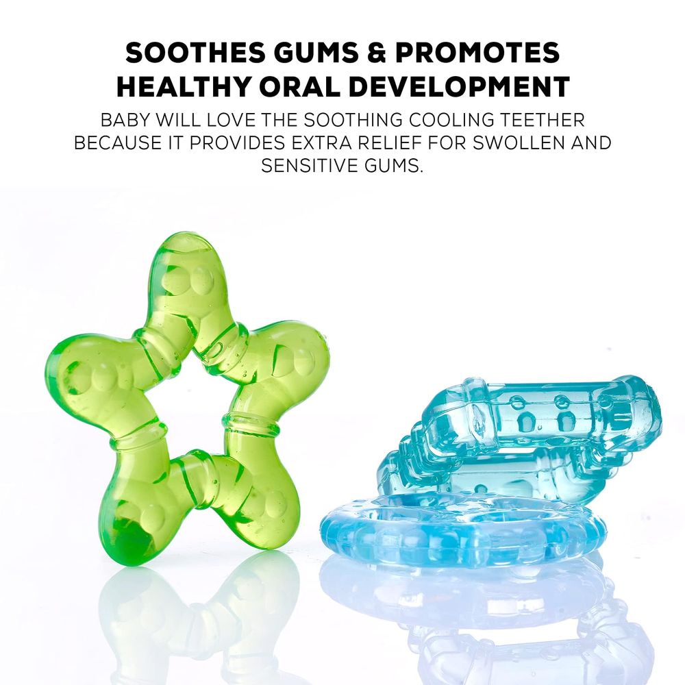 Baybee Natural Baby Silicone Teether - 3 Pcs