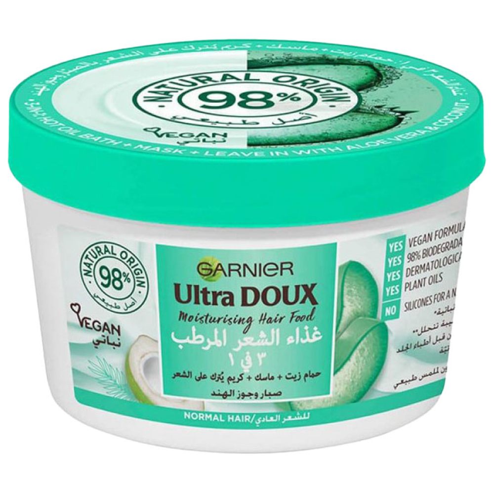 GARNIER - Ultra Doux Moisturising Aloe Vera Hair Food - 390 ml