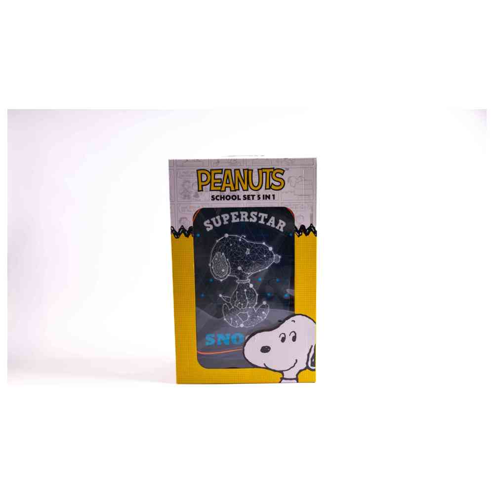 Peanuts - 18-Inch Trolley Bag School Set with Lunch Bag, Pencil Case, Water Bottle & Lunch Box - Multicolor