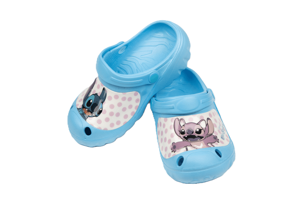 Lilo & Stitch - Girls Printed Slip-On Clogs - Blue