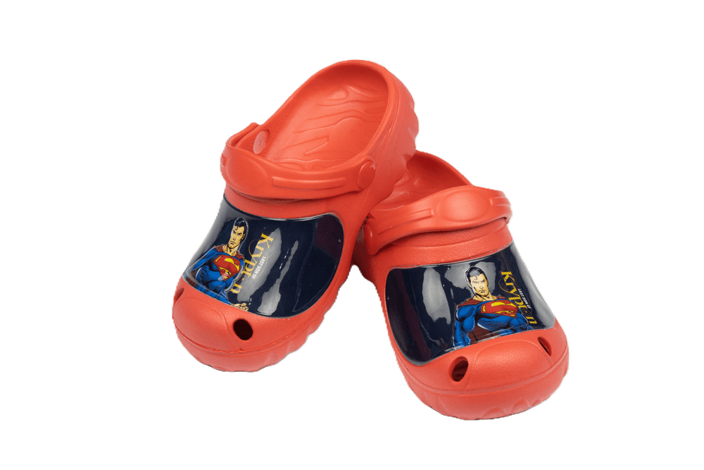Superman - Boys Comfortable Slip-On Clogs - Red
