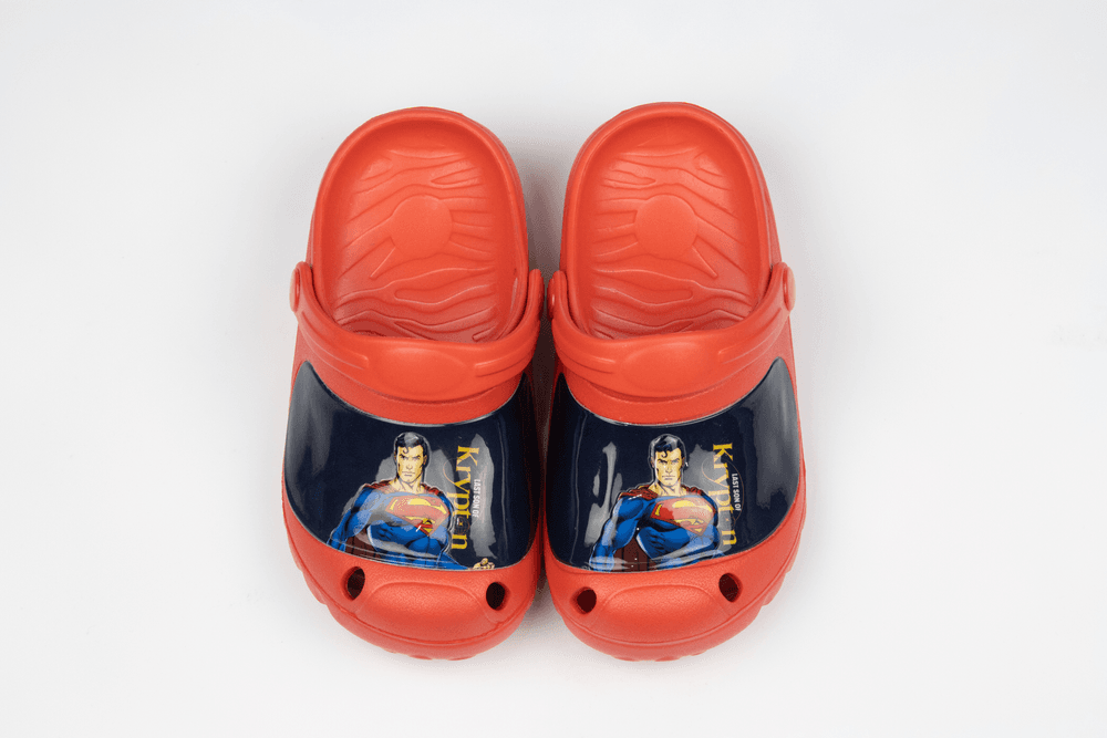 Superman - Boys Comfortable Slip-On Clogs - Red