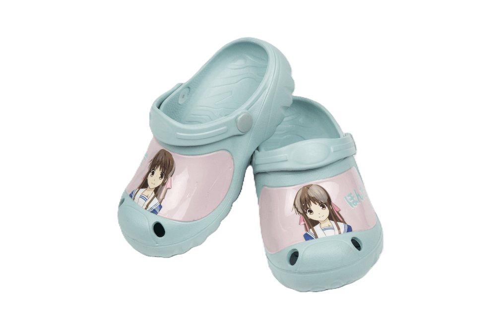 Hollywood Magic - Girls Fruits Basket Durable Slip-On Clogs - Light Sky Blue