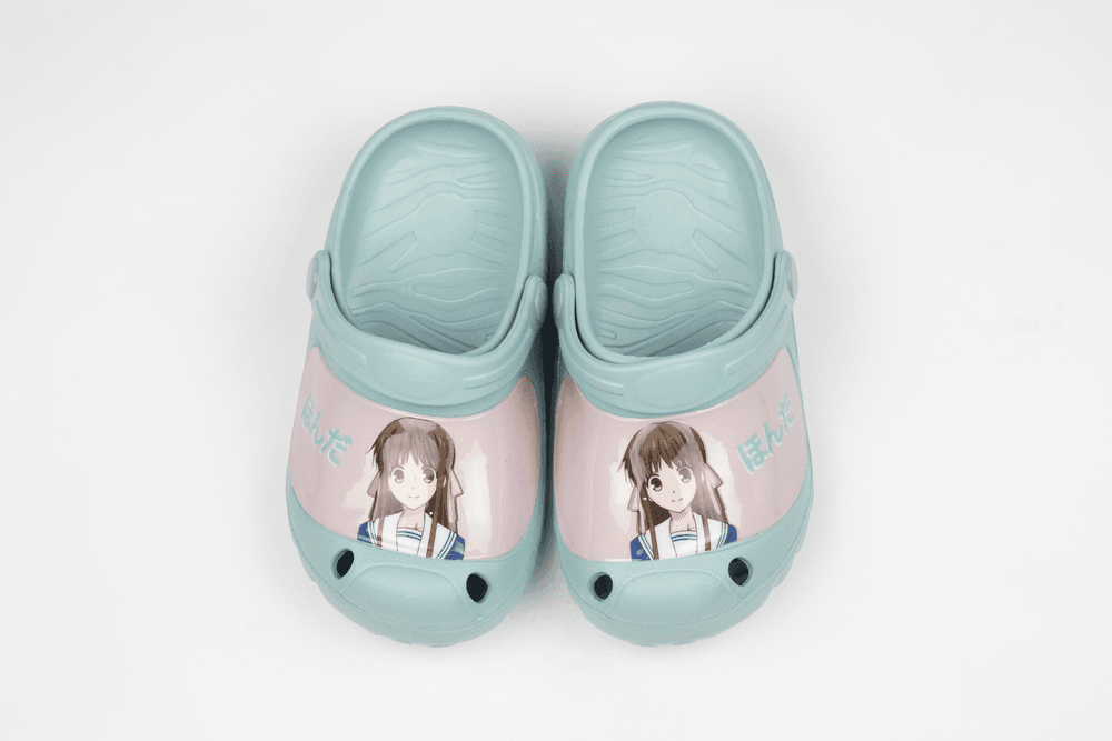 Hollywood Magic - Girls Fruits Basket Durable Slip-On Clogs - Light Sky Blue
