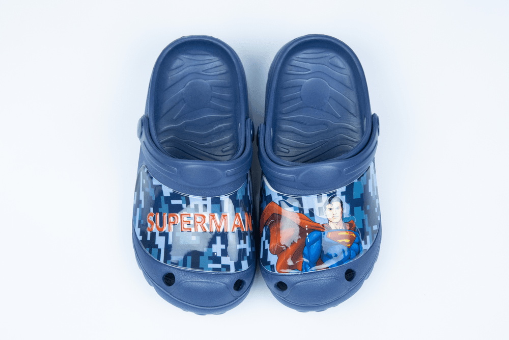 Superman - Boys Durable Slip-On Sandal Clogs - Dark Blue