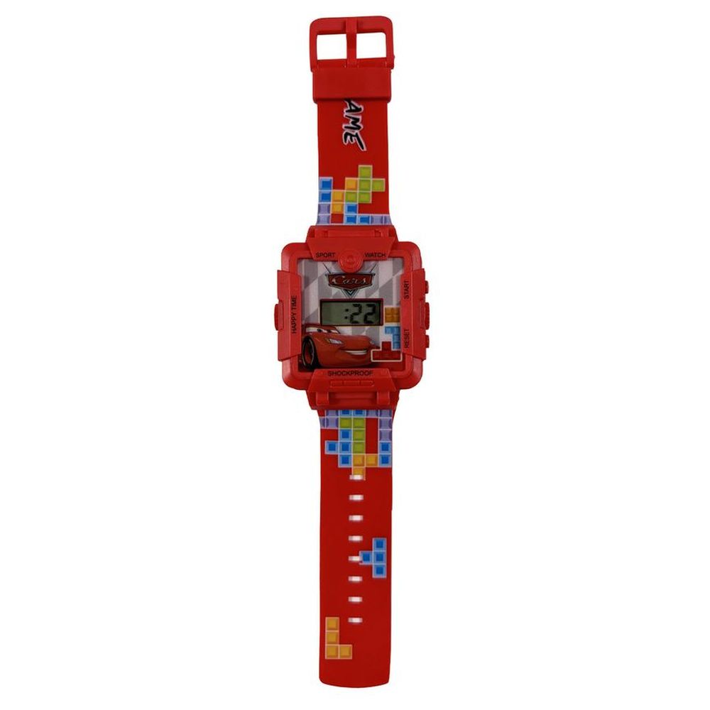 Disney - 2-In-1 Digital LED Watch And Gaming - Cars - Red