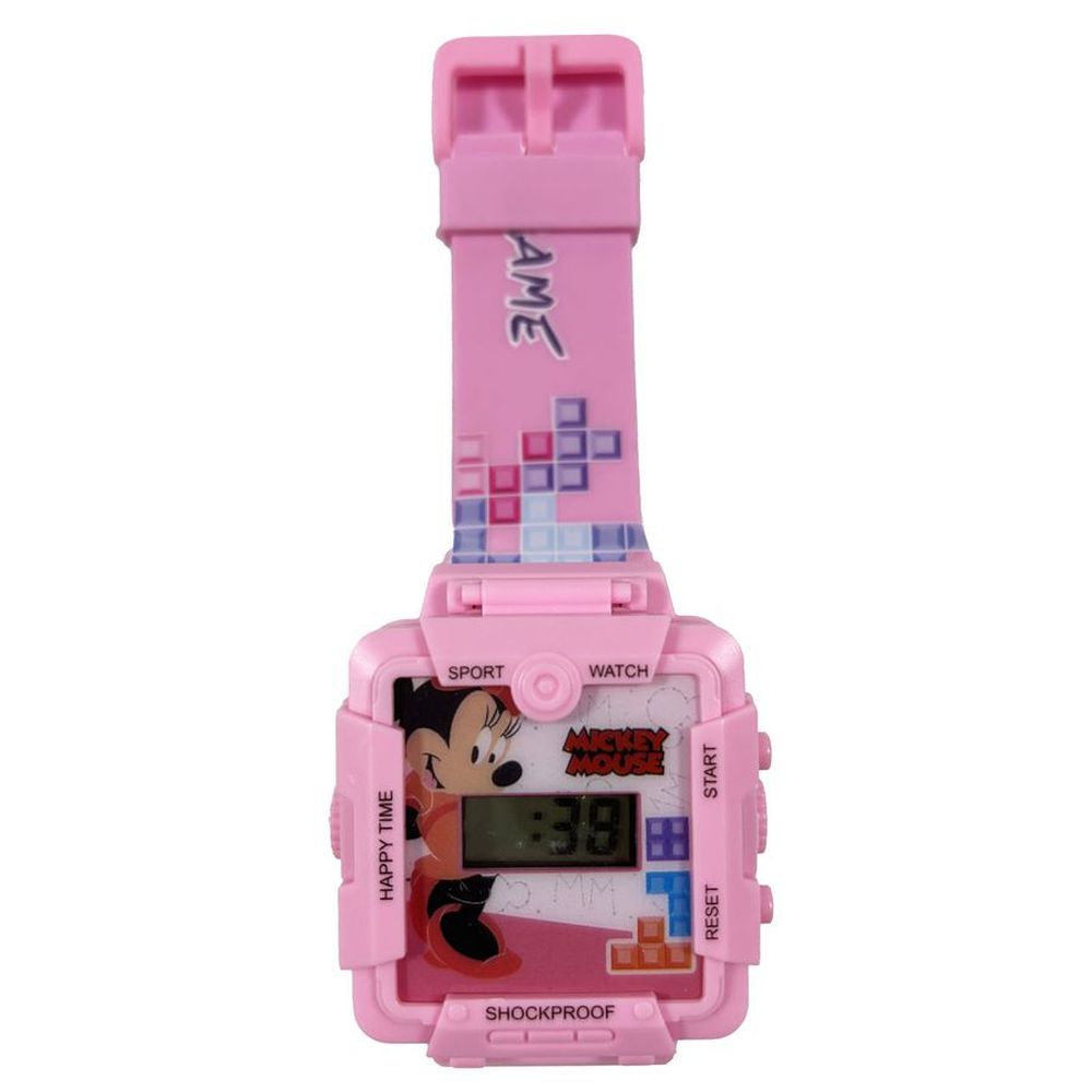 Disney - 2-In-1 Digital LED Watch And Gaming - Minnie Mouse - Pink