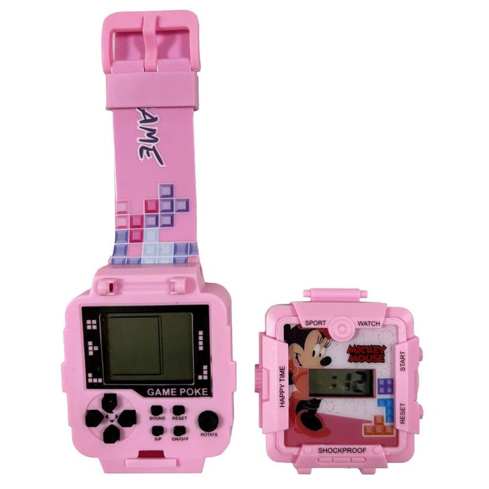 Disney - 2-In-1 Digital LED Watch And Gaming - Minnie Mouse - Pink