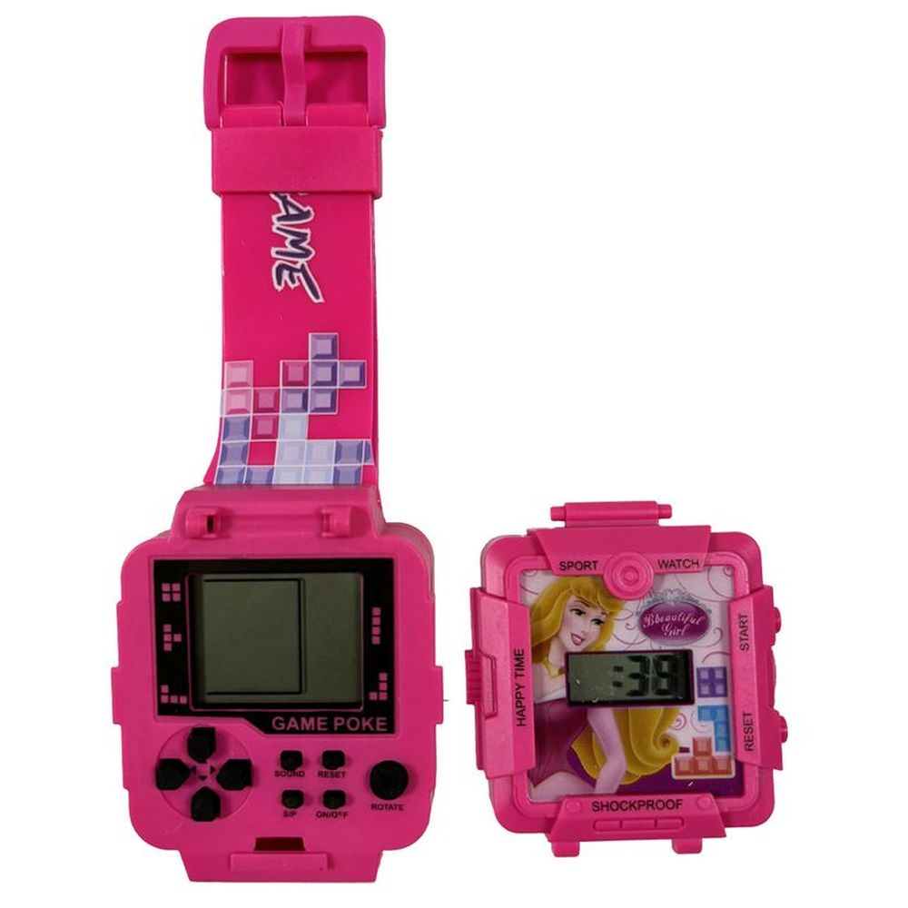 Disney - 2-In-1 Digital LED Watch And Gaming - Princess - Pink
