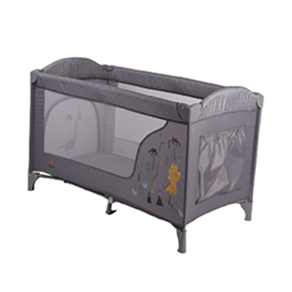 Kikibebe - Foldable And Convertible Baby Playpen - Grey