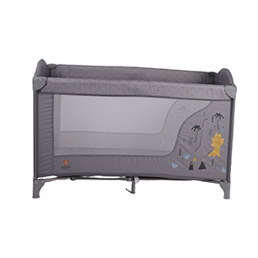 Kikibebe - Foldable And Convertible Baby Playpen - Grey