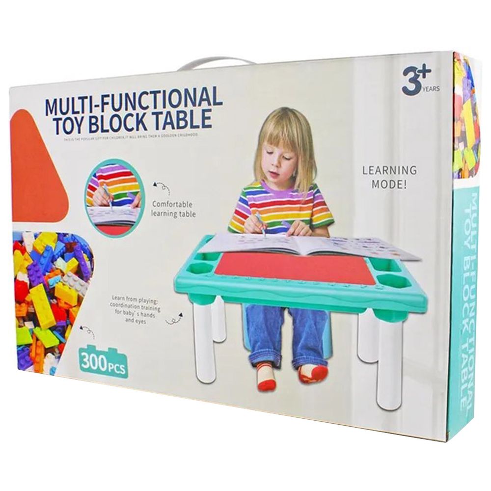 Starmarz - 300-Piece Multi-Functional Toy Block Table - Multicolor