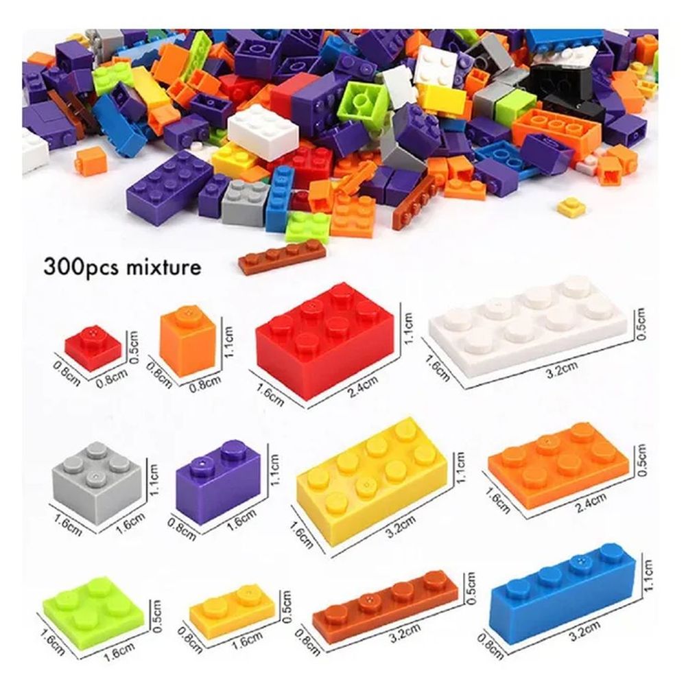 Starmarz - 300-Piece Multi-Functional Toy Block Table - Multicolor