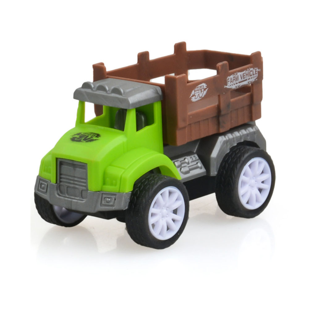 Kikibebe - Friction Truck Set - 3 Pull-Back Farmer Vehicles - Green