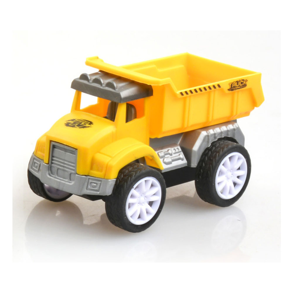 Kikibebe - Friction Truck Set - 2 Random Style - Interactive Educational Toy - Grey & Yellow