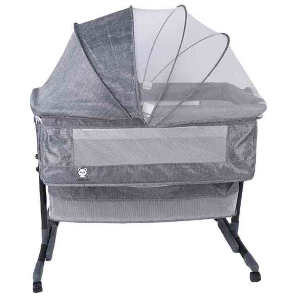 Kikibebe 3-in-1 Baby Bedside Crib - Light Grey