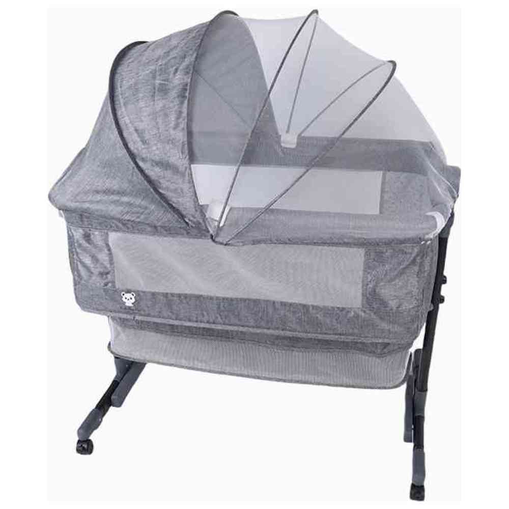 Kikibebe 3-in-1 Baby Bedside Crib - Light Grey