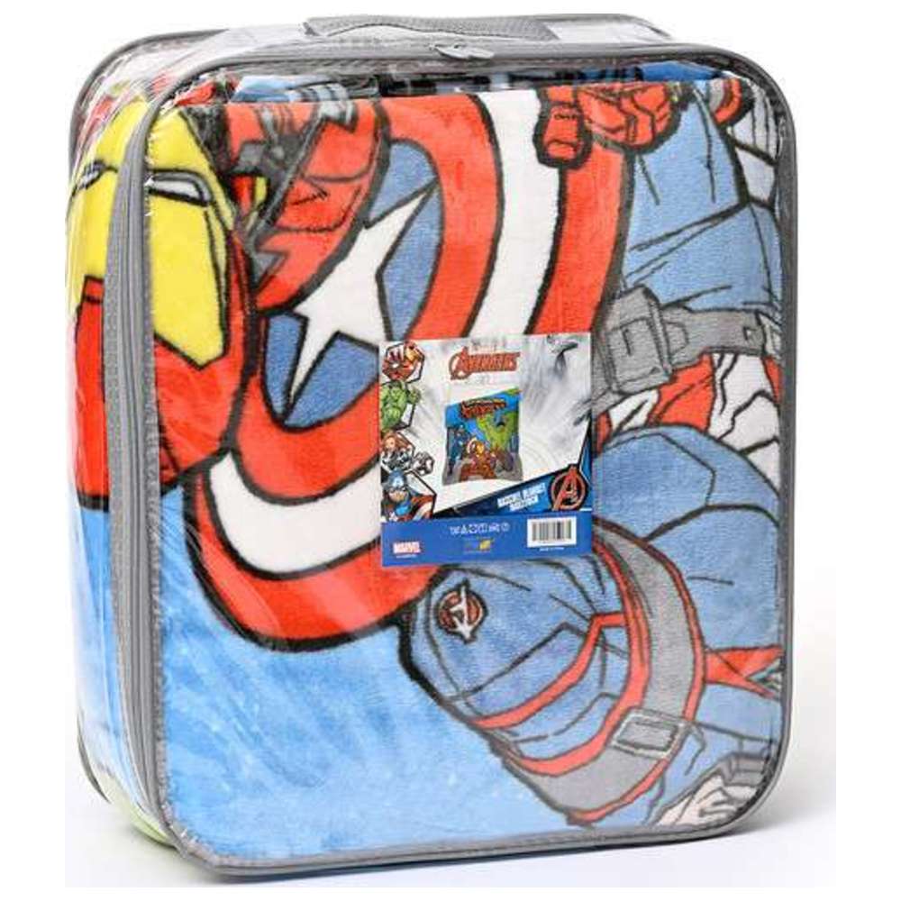 Avengers - Raschel Blanket - Ultra-Soft & Lightweight 100% Polyester Throw - Blue