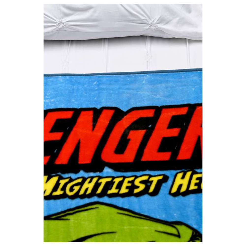 Avengers - Raschel Blanket - Ultra-Soft & Lightweight 100% Polyester Throw - Blue