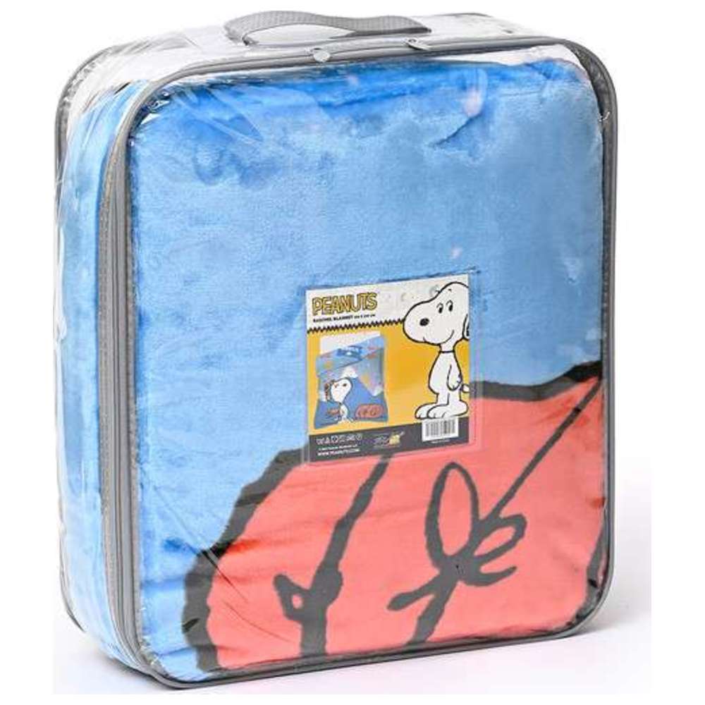 Peanuts - Raschel Ultra-Soft Fleece Blanket - 100% Polyester - Lightweight & Durable - Blue