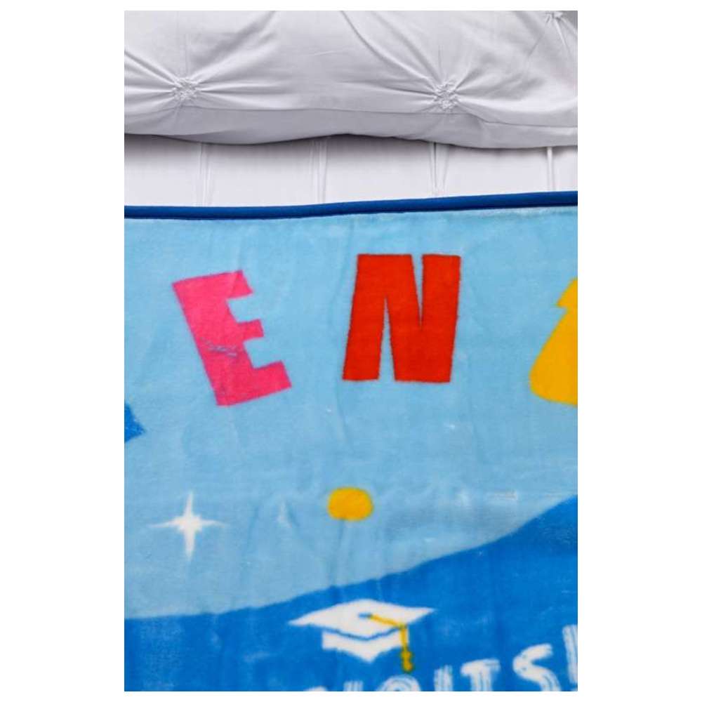 Peanuts - Raschel Ultra-Soft Fleece Blanket - 100% Polyester - Lightweight & Durable - Blue