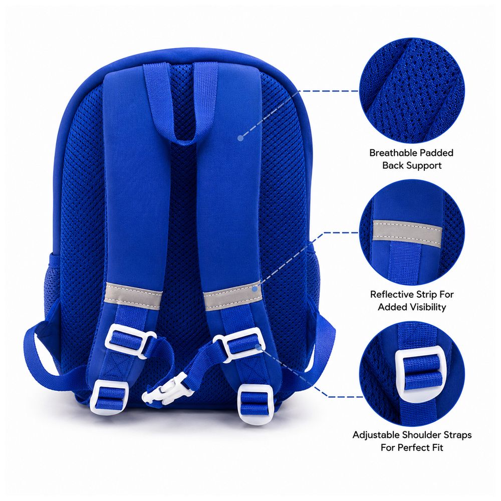 Cocobee - Aeroplane Style Dinosaur Printed Backpack for Boys - Blue