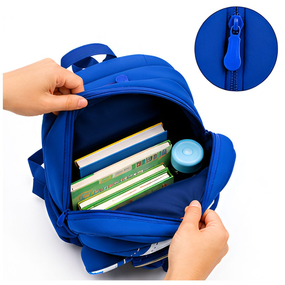 Cocobee - Aeroplane Style Dinosaur Printed Backpack for Boys - Blue