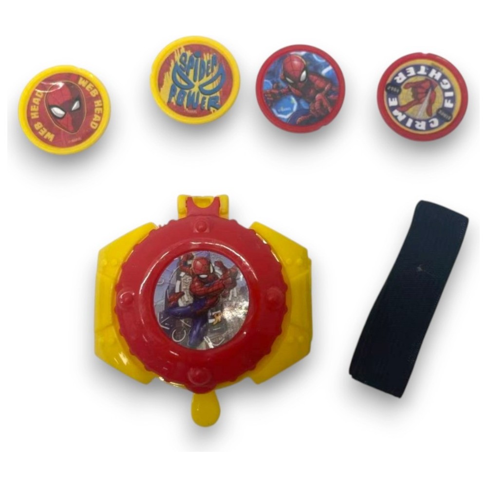 Cocobee - Kids Fox Stainless Steel Water Bottle With Spider-Man Disc Shooter Set