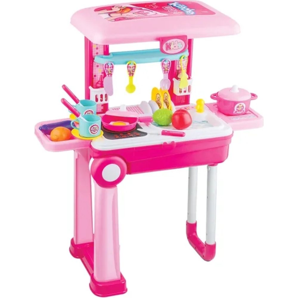 Urban Tots - Trolly Kitchen Set - Realistic Kitchen Role-Play with Fun Accessories - Multicolor