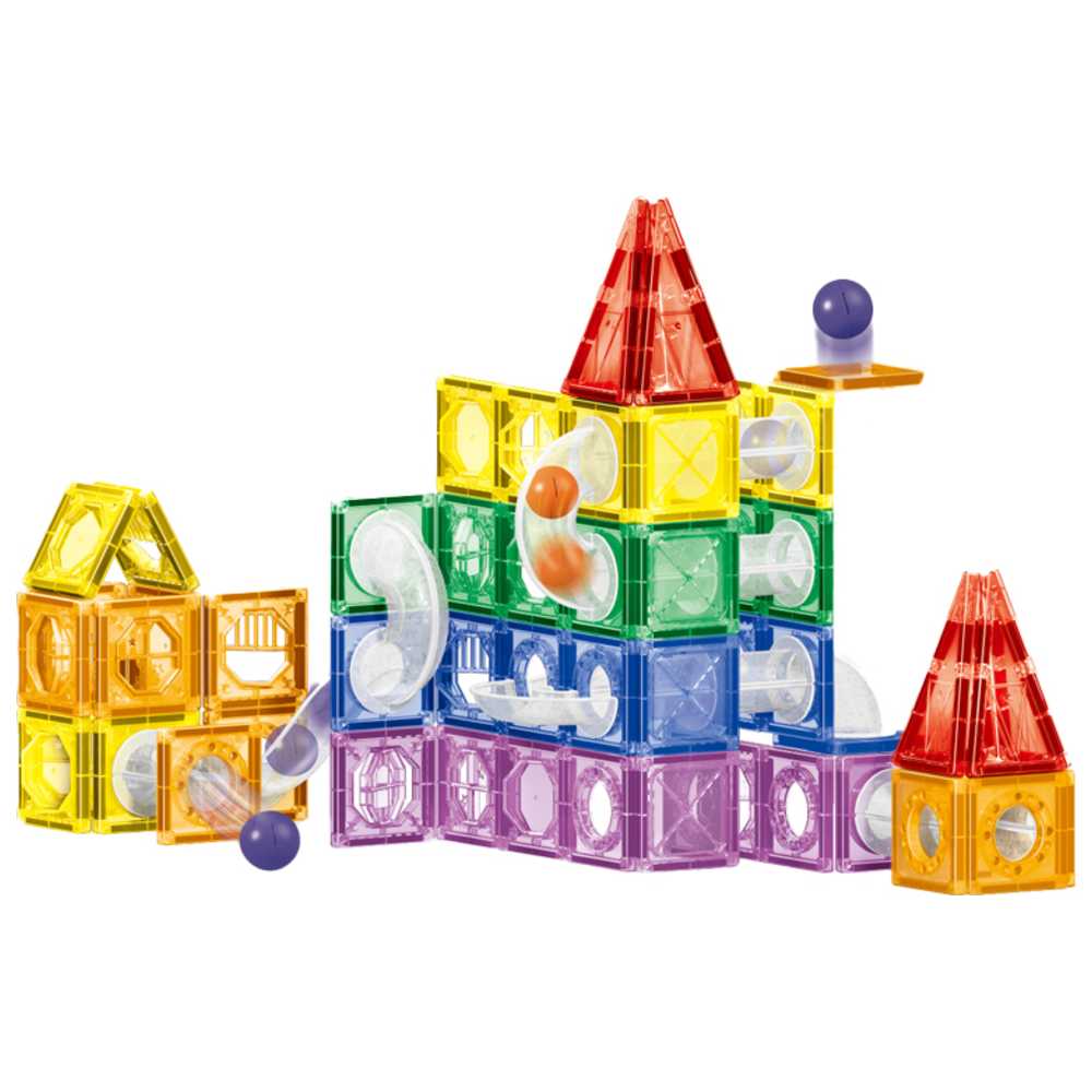 Kikibebe - Colored Window Magnet Blocks - 123 Pieces - Multicolor