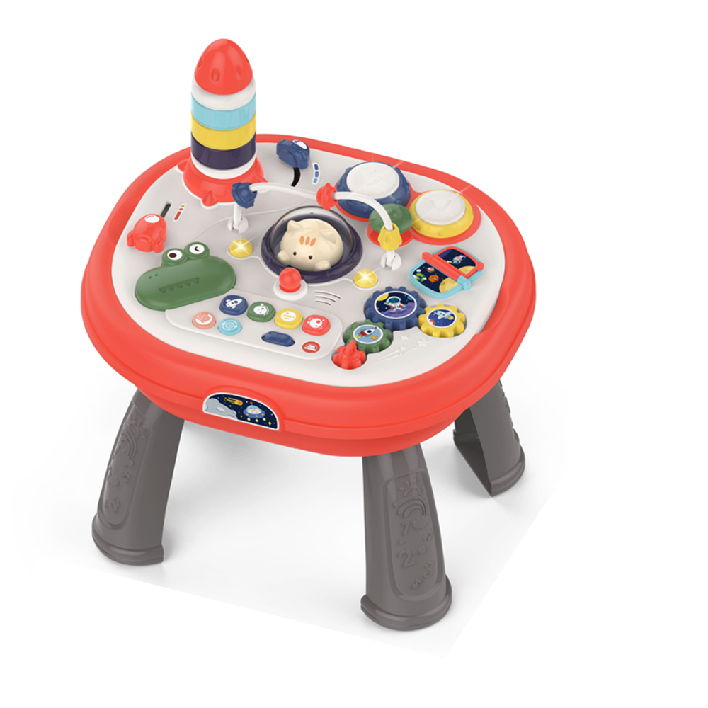 Kikibebe - Meow Meow Multi-Functional Double-Sided Puzzle Game Table-Red