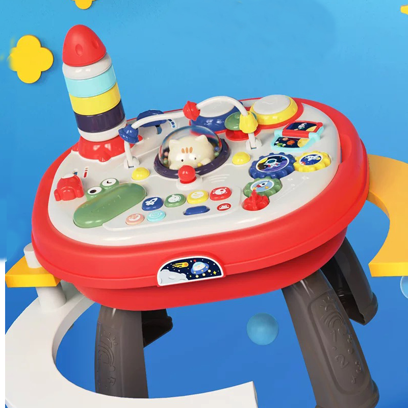Kikibebe - Meow Meow Multi-Functional Double-Sided Puzzle Game Table-Red