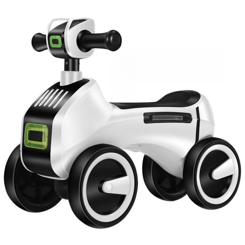 Starmarz - LED Foot-To-Floor Ride-On Scooter - White Edition