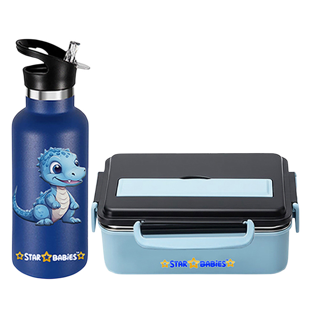Star Babies - Bento Lunch Box With Water Bottle - Dino