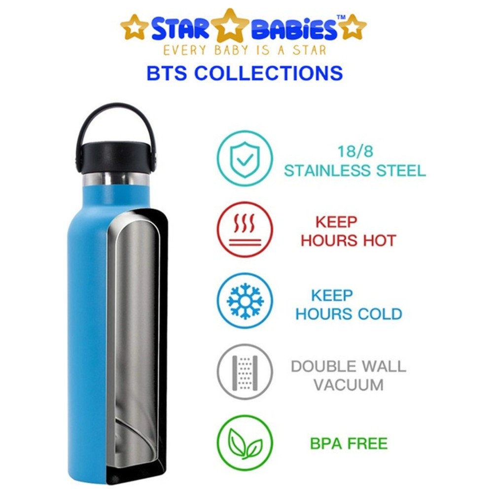 Star Babies - Eco Friendly Lunch Box With Stainless Steel Water Bottle And Cutlery Set  - 5 Pc Set