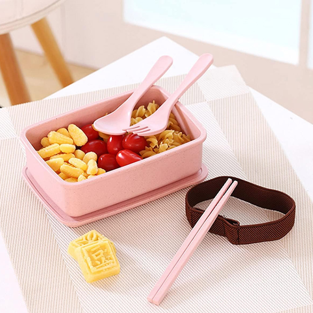 Star Babies - Insulated Lunch Bag With Organic Wheat Lunch Box And Cutlery Set - Little Mermaid - 5 Pc Set