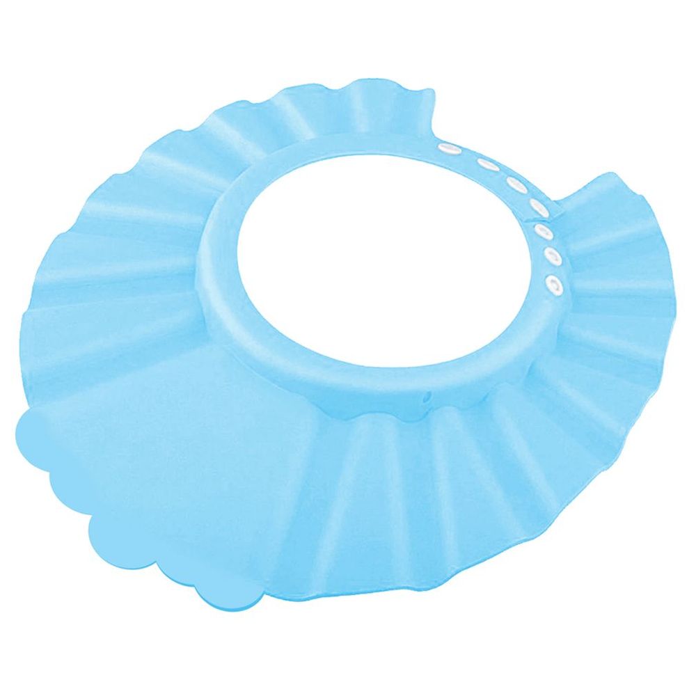 Star Babies - Microfiber Hooded Towel, Kids Shower Cap With Powder Puff - Blue