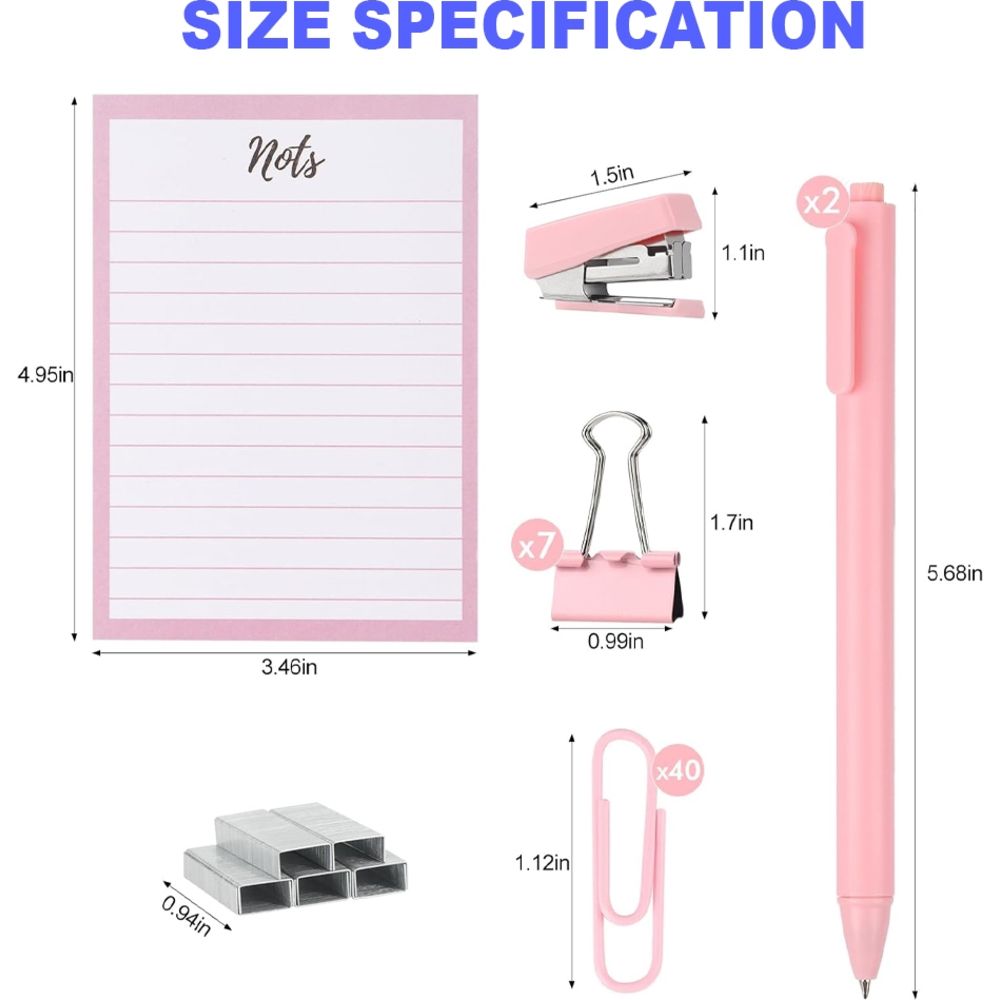 Star Babies - Stationery Set - Pink - 7 Pc Set