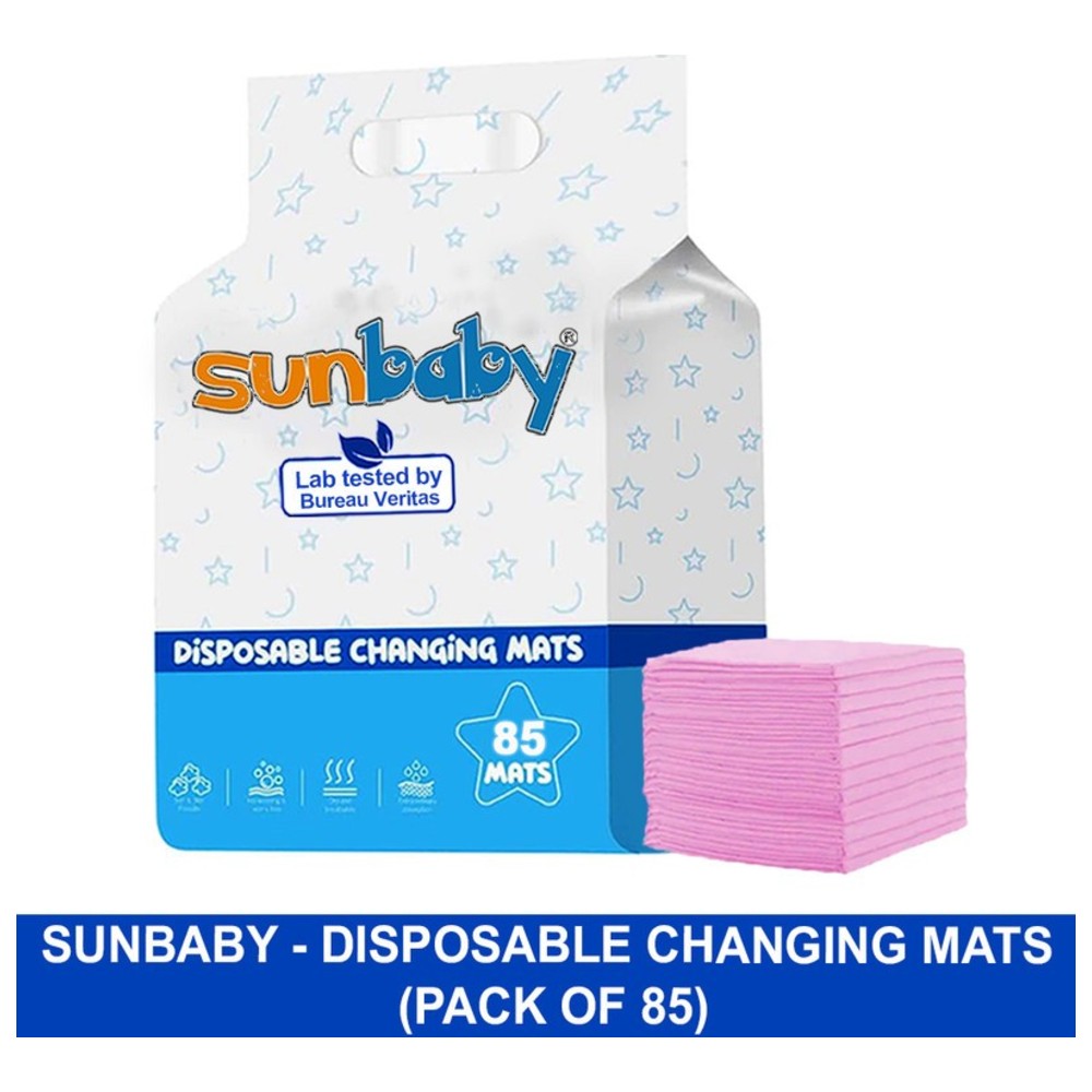 Sunbaby - Disposable Changing Mats - Pink - 45 x 60 cm - 85 Pc Set